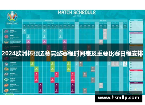 2024欧洲杯预选赛完整赛程时间表及重要比赛日程安排